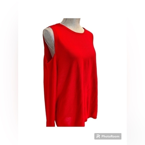AN’GE PARIS l Red Sweater l RED COLD SHOULDER (PARIS) 0832 - Picture 1 of 4